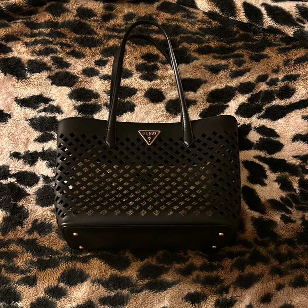 Guess black tote bag for every day